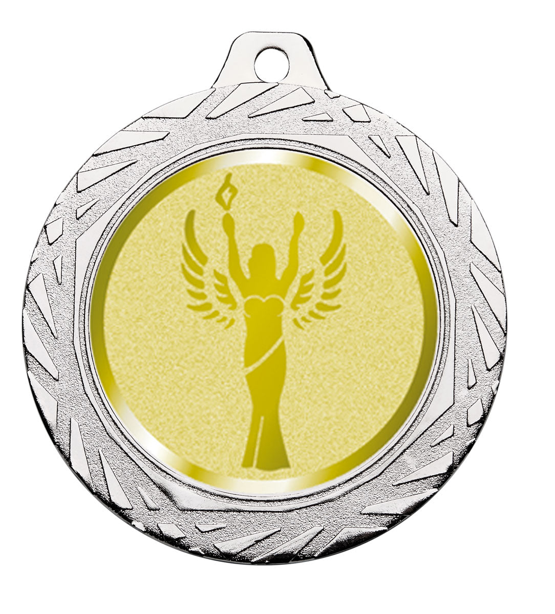 MEDALLA PORTAMOTIVO PLATA 70MM