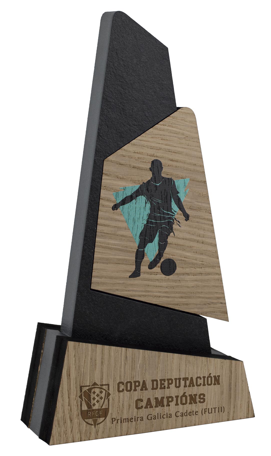 TROFEO MADERA Y PIZARRA DISEÑO