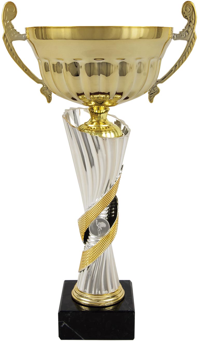 COPA PLATEADA Y DORADA CON ASAS