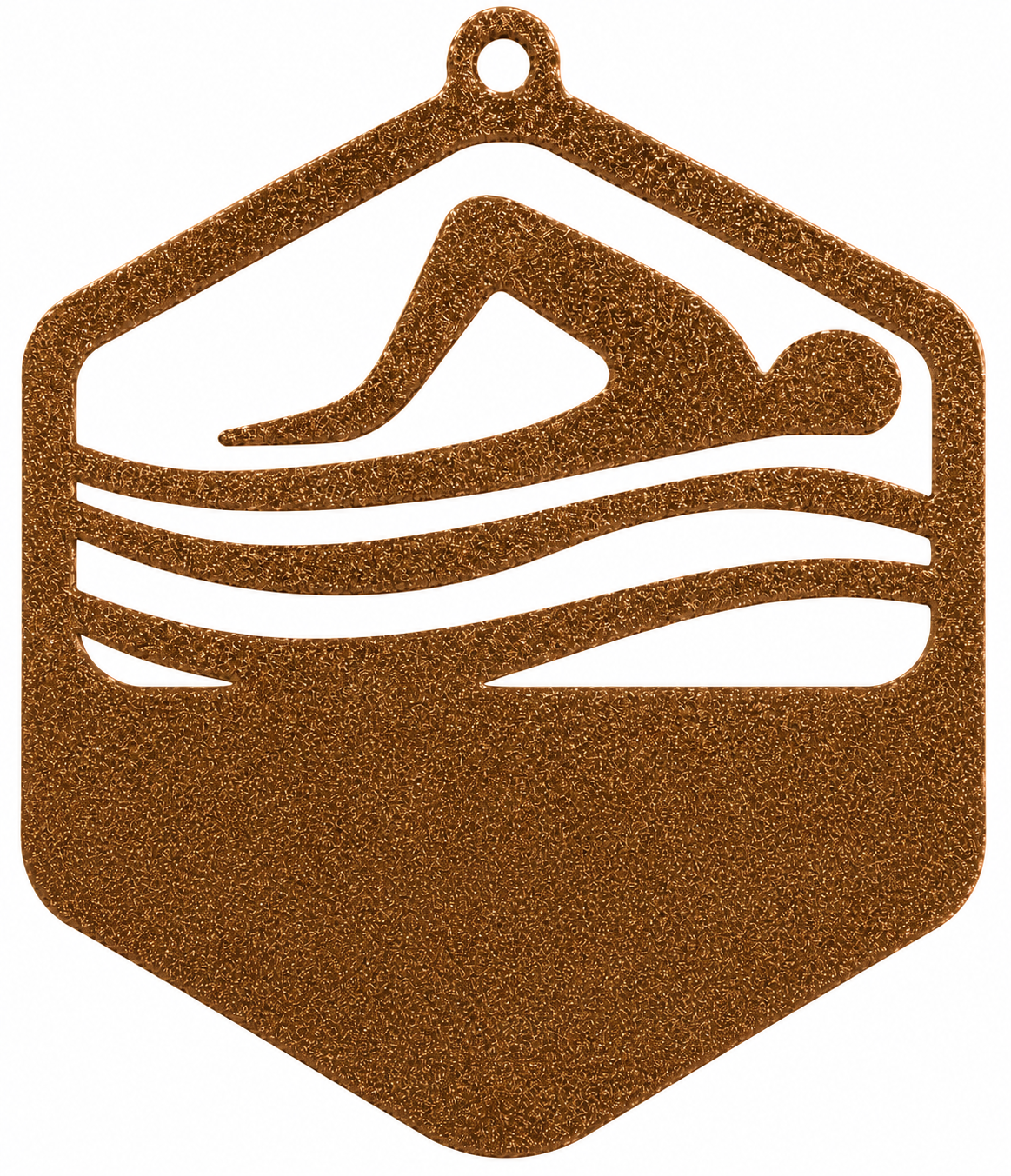 MEDALLA DE METAL HEXAGONAL