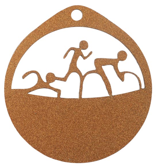MEDALLA DE METAL TRIATLÓN ∅70MM