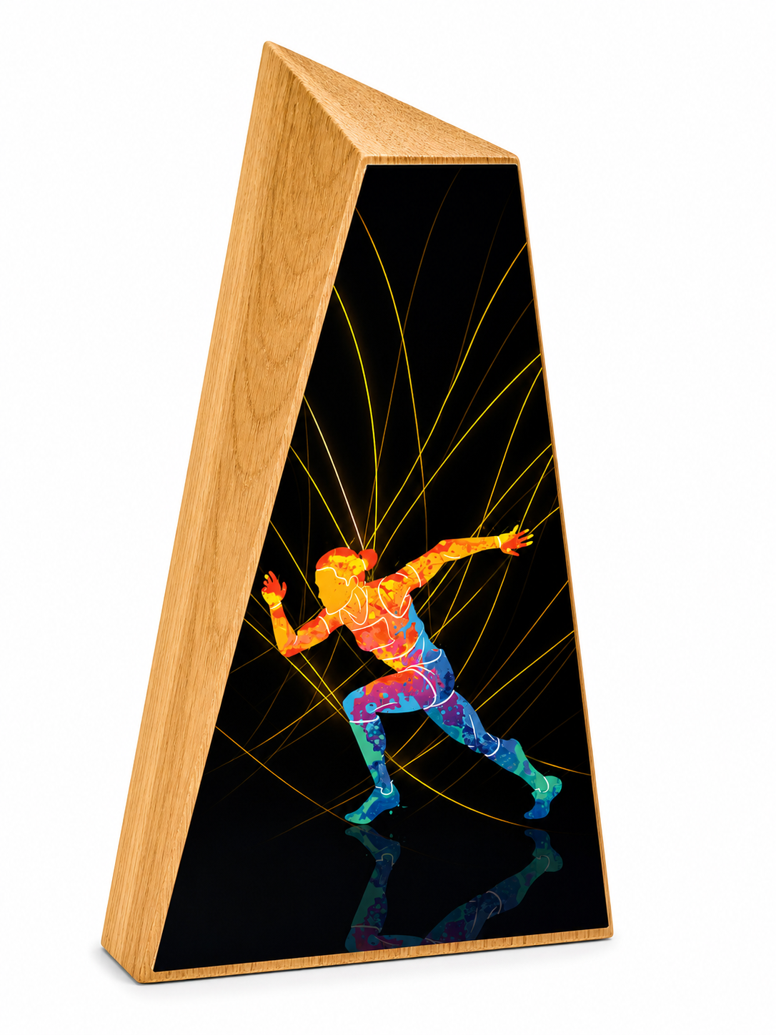 TROFEO ATLETISMO FEMENINO DE MADERA DE TECA