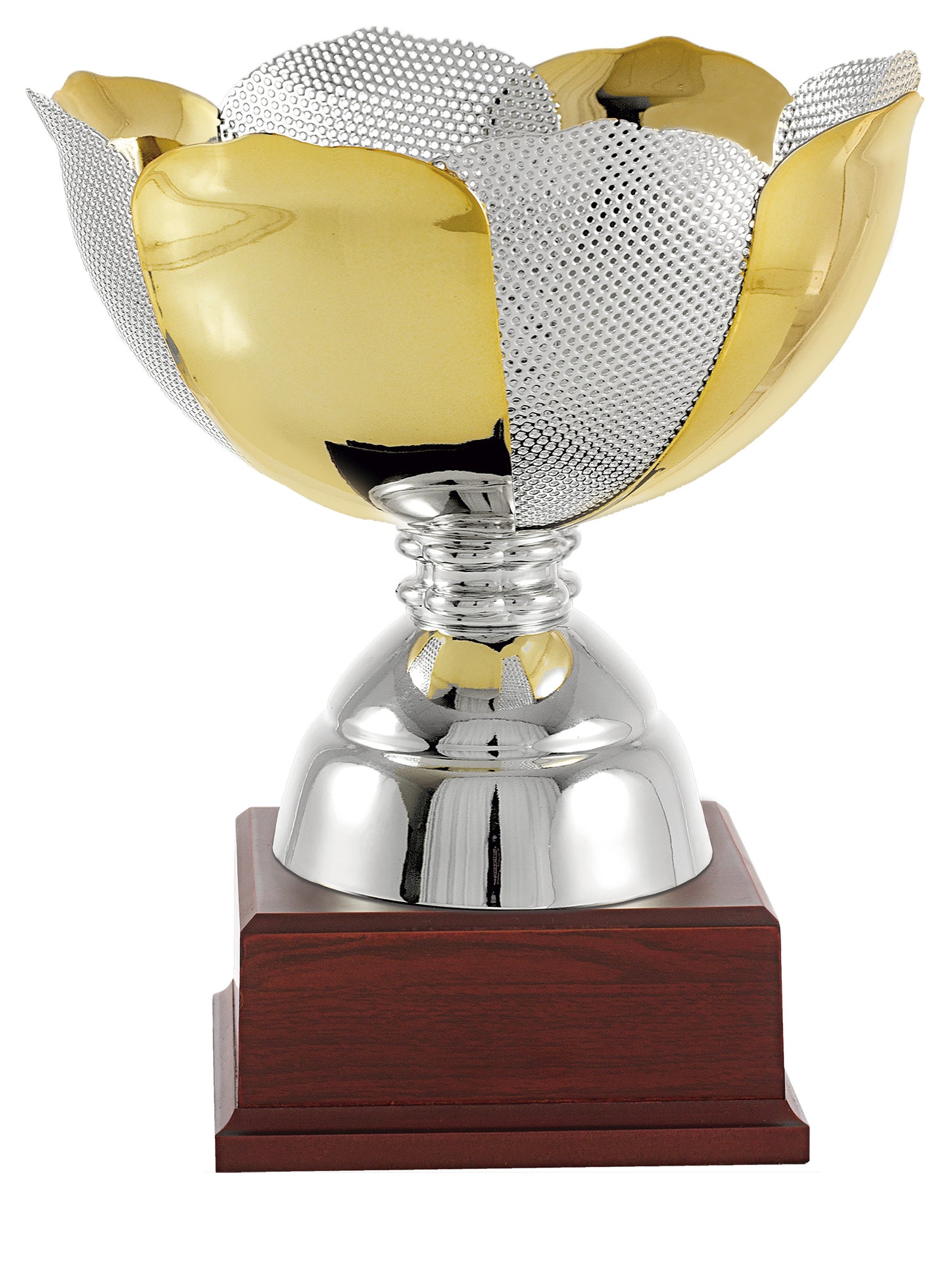 COPA ENSALADERA DORADA Y PLATEADA