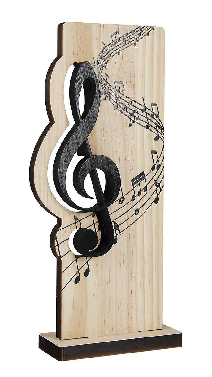 TROFEO CLAVE DE SOL DE MADERA