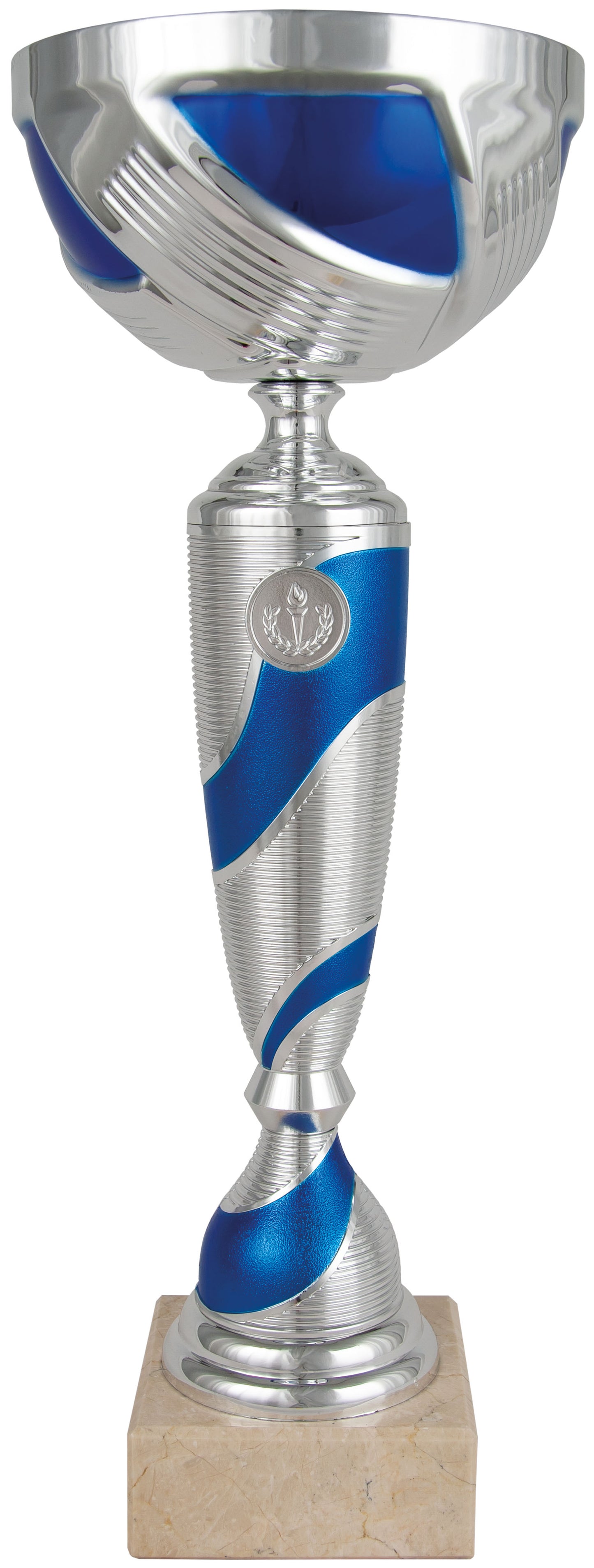 COPA PLATEADA Y AZUL