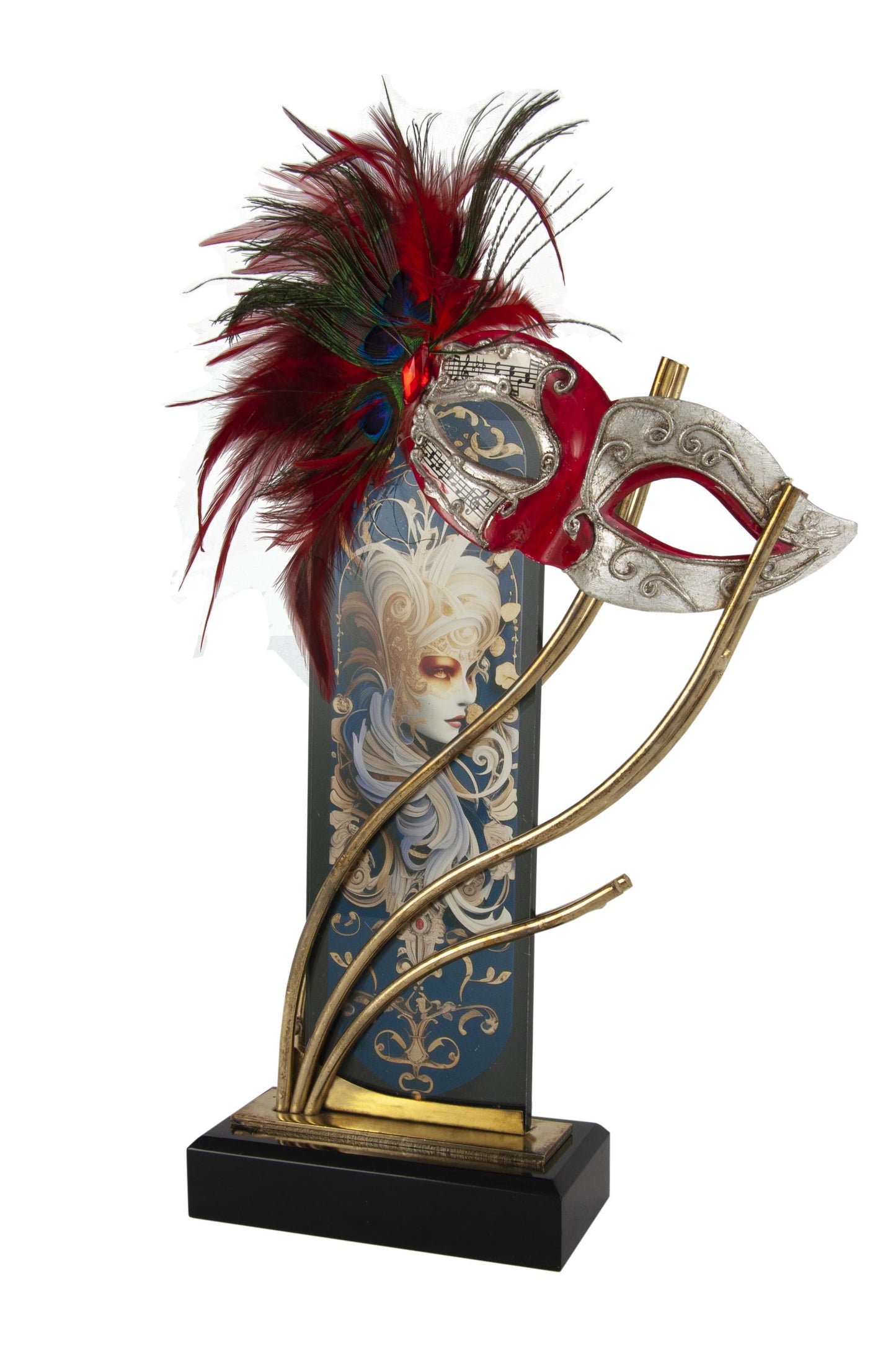 TROFEO CARNAVAL ACRÍLICO Y LATÓN