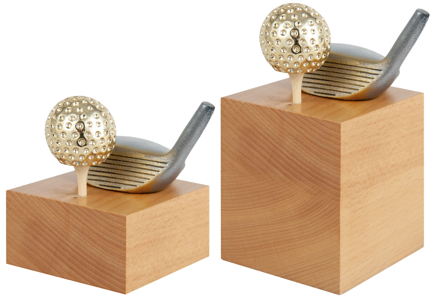 TROFEO GOLF CON PENA DE MADERA
