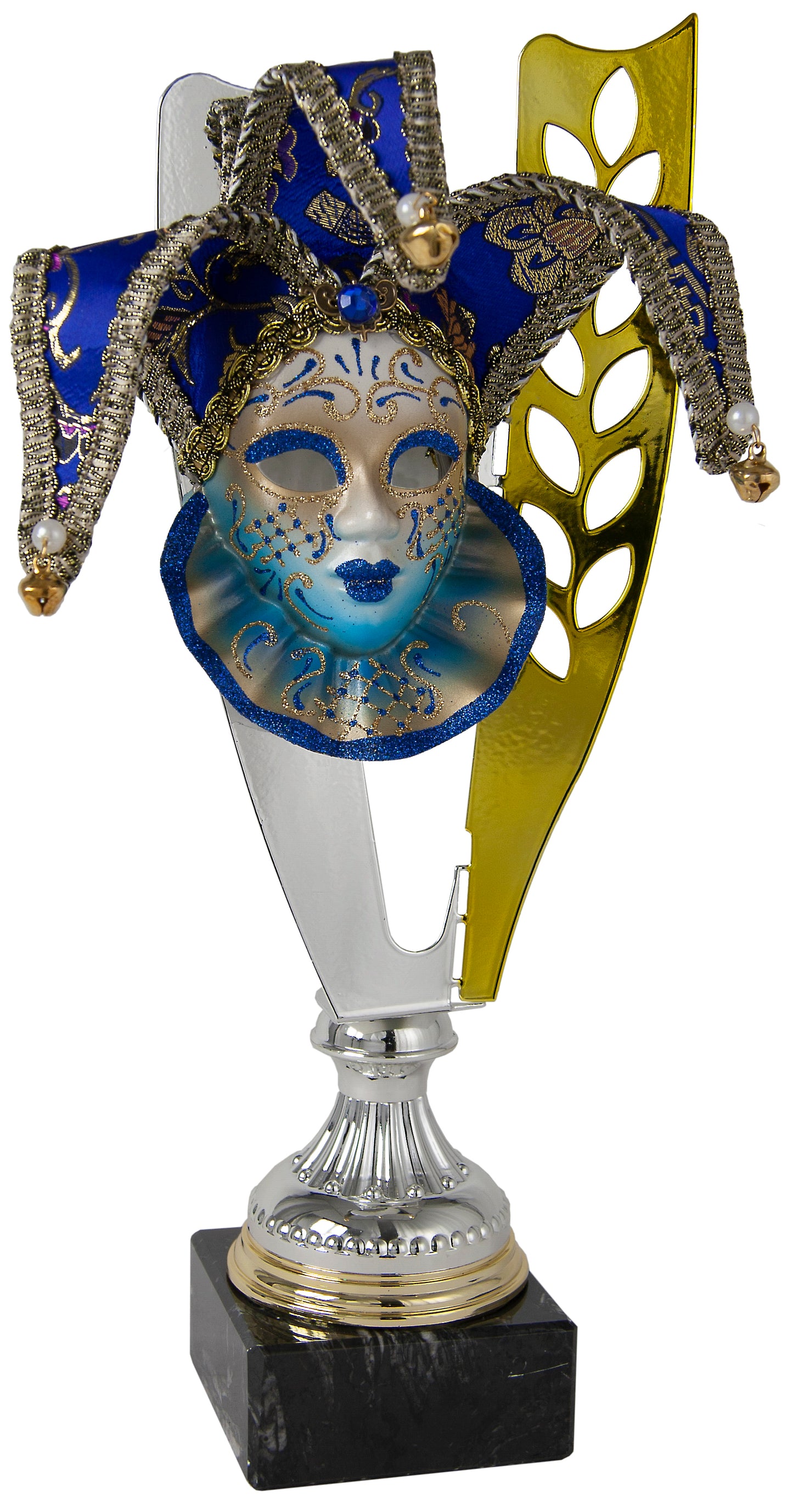 TROFEO COPA CARNAVAL MASCARA Y LAUREL