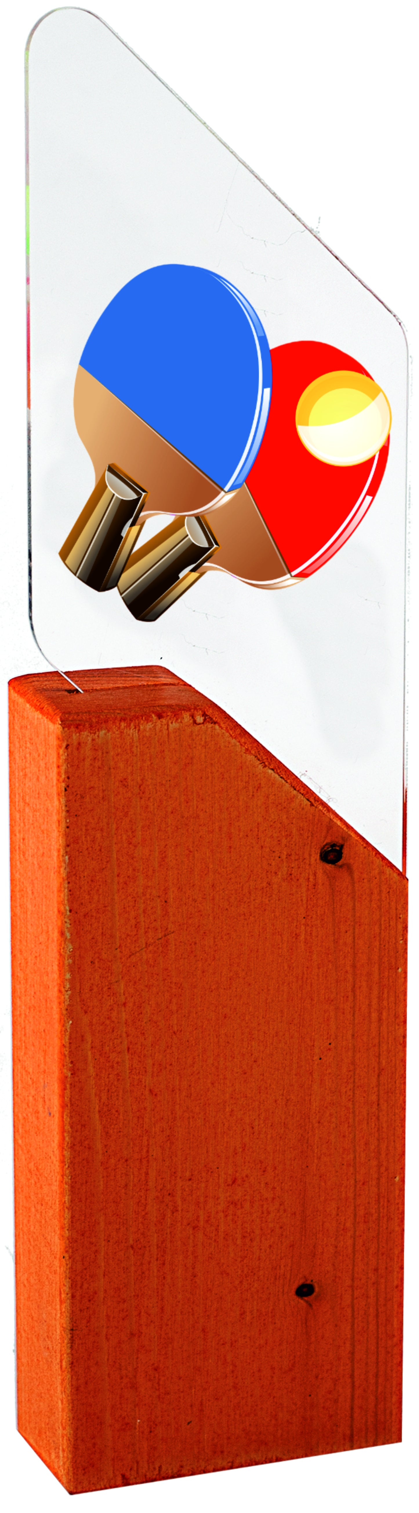 ST1389 TROFEO PING PONG DE METACRILATO Y MADERA