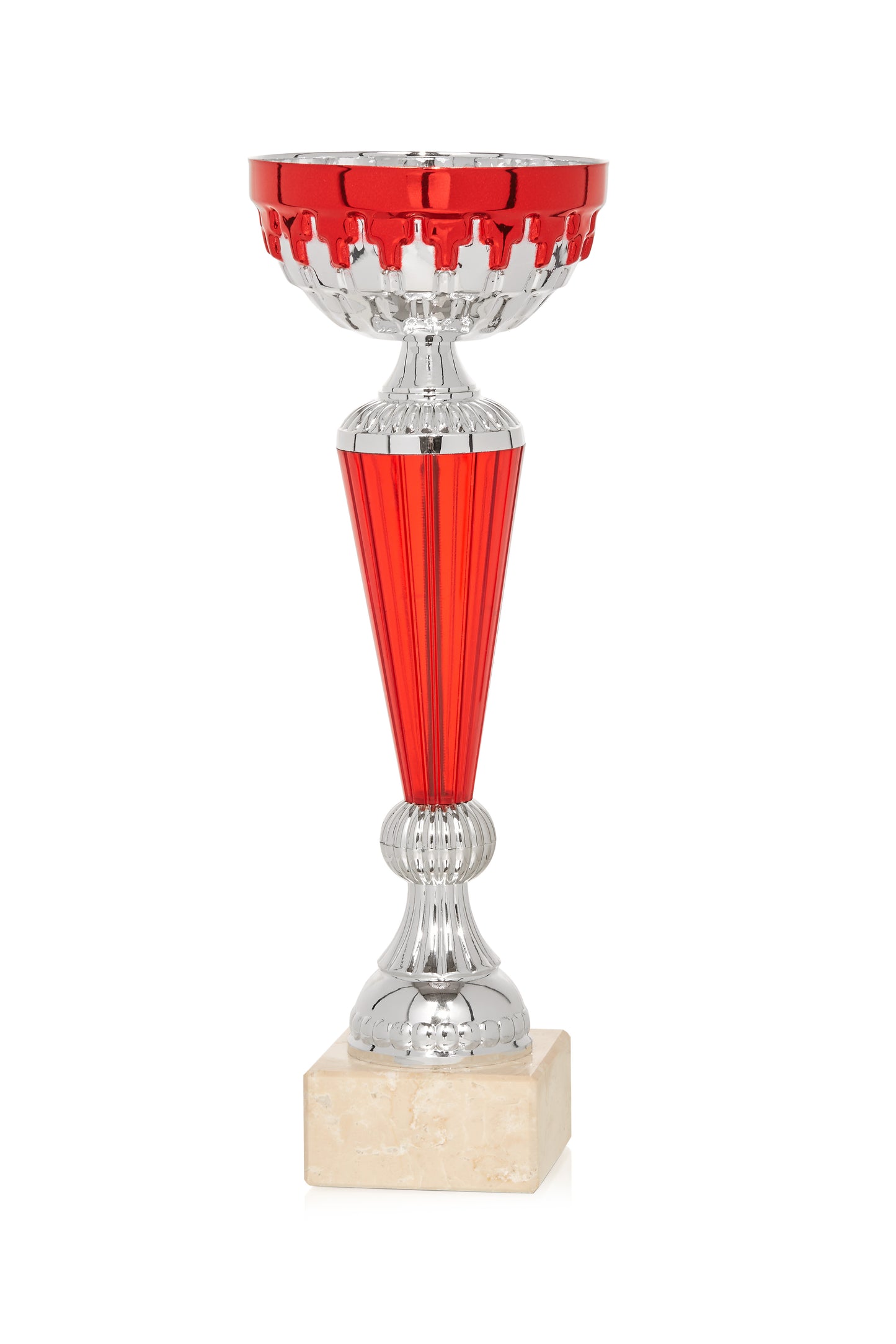 COPA PLATEADA DETALLES ROJOS