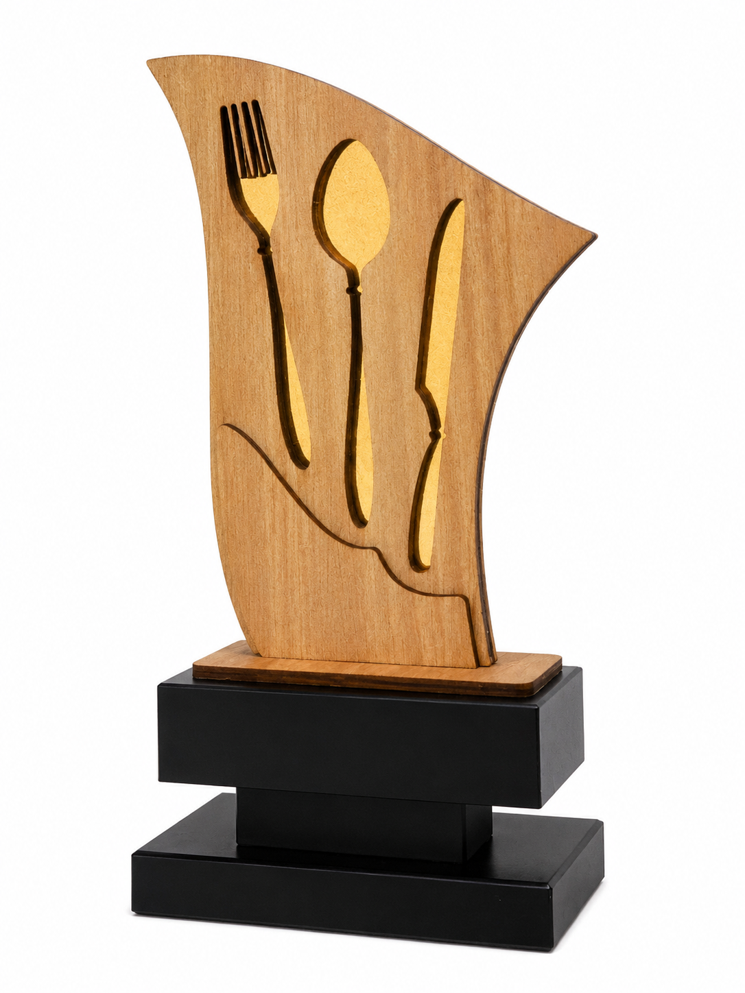 TROFEO CUBIERTOS DE MADERA