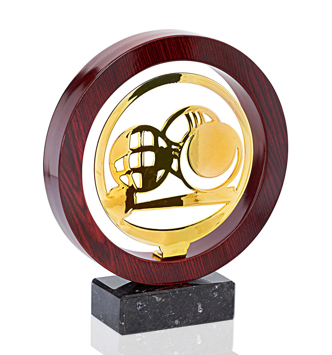 TROFEO PETANCA DE METAL Y MADERA