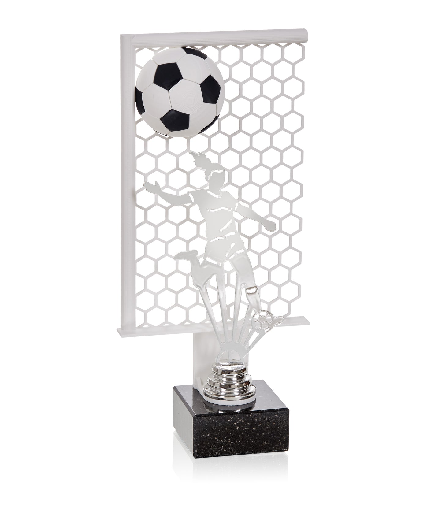TROFEO DE FÚTBOL FEMENINO METAL 3D