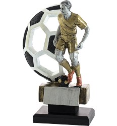 Trofeo fútbol pelota y jugador