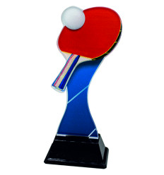 Trofeo tenis mesa metacrilato a color