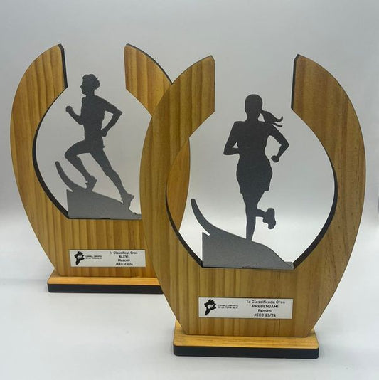 Los trofeos personalizados de madera y metal