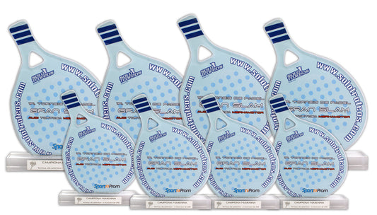 Solotrofeos.com ha diseñado y fabricado los trofeos del 1er Torneo de Padel Gran Slam