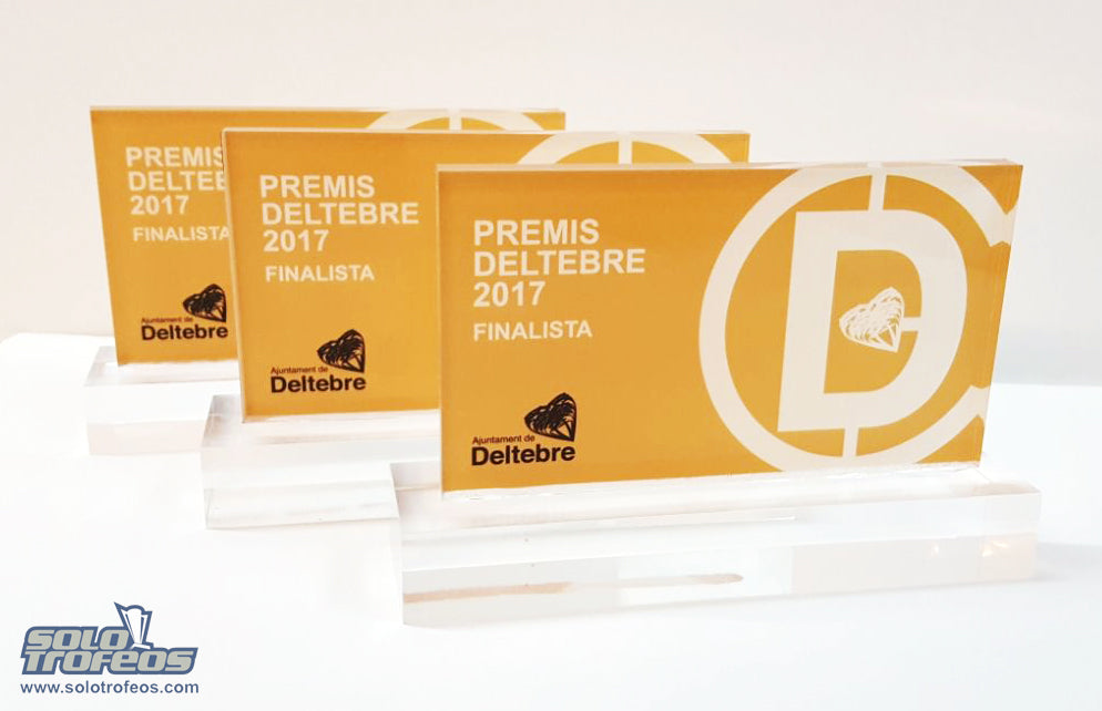 Trofeo personalizado para los premios "Deltebre 2017"