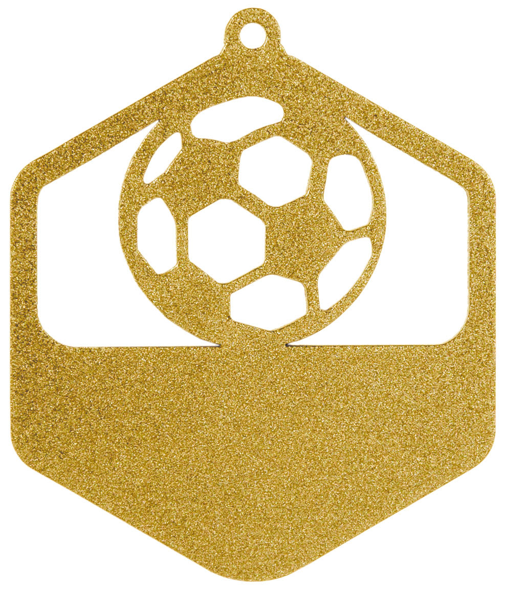 MEDALLA DE METAL HEXAGONAL