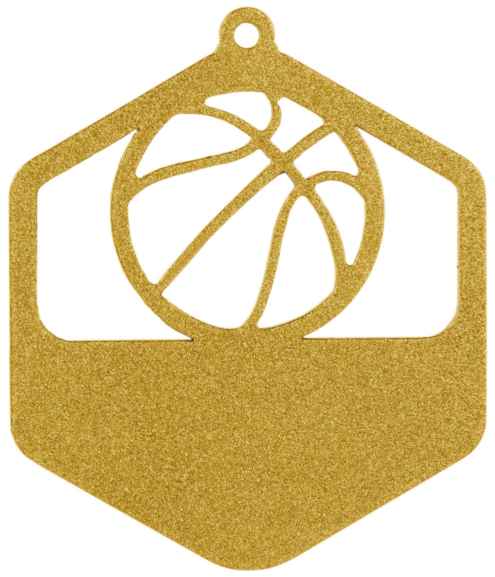 MEDALLA DE METAL HEXAGONAL