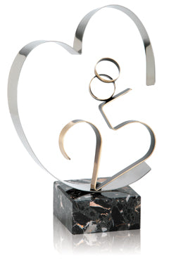 TROFEO METAL ANIVERSARIO BODA
