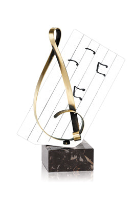 TROFEO CLAVE DE SOL Y PENTAGRAMA DE METAL