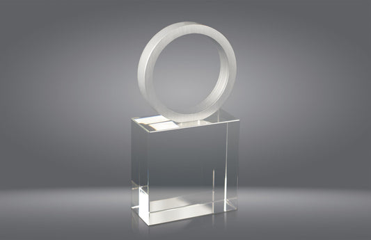 TROFEO CRISTAL Y ALUMINIO