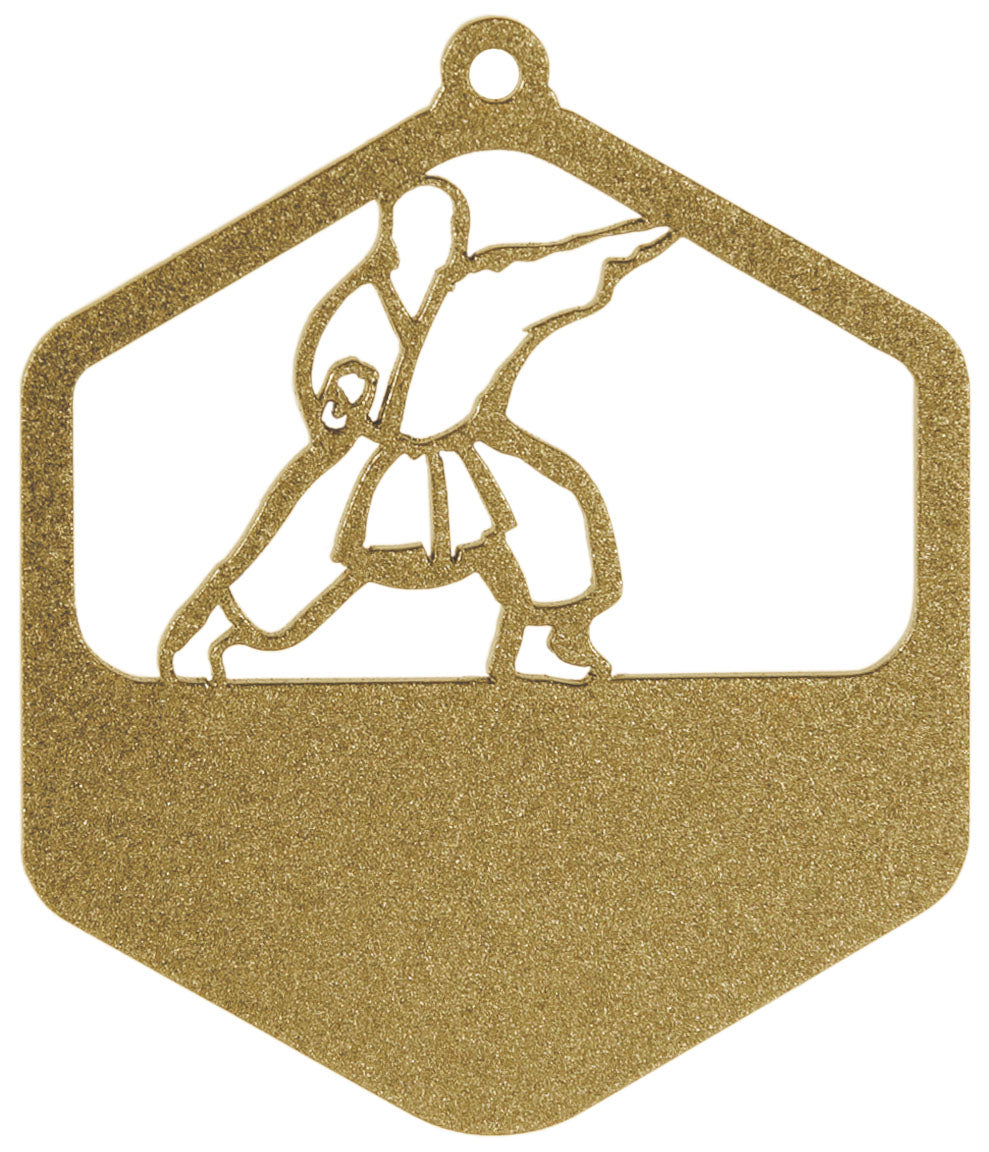 MEDALLA DE METAL HEXAGONAL