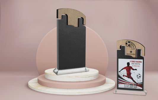 TROFEO MADERA Y PIZARRA DISEÑO