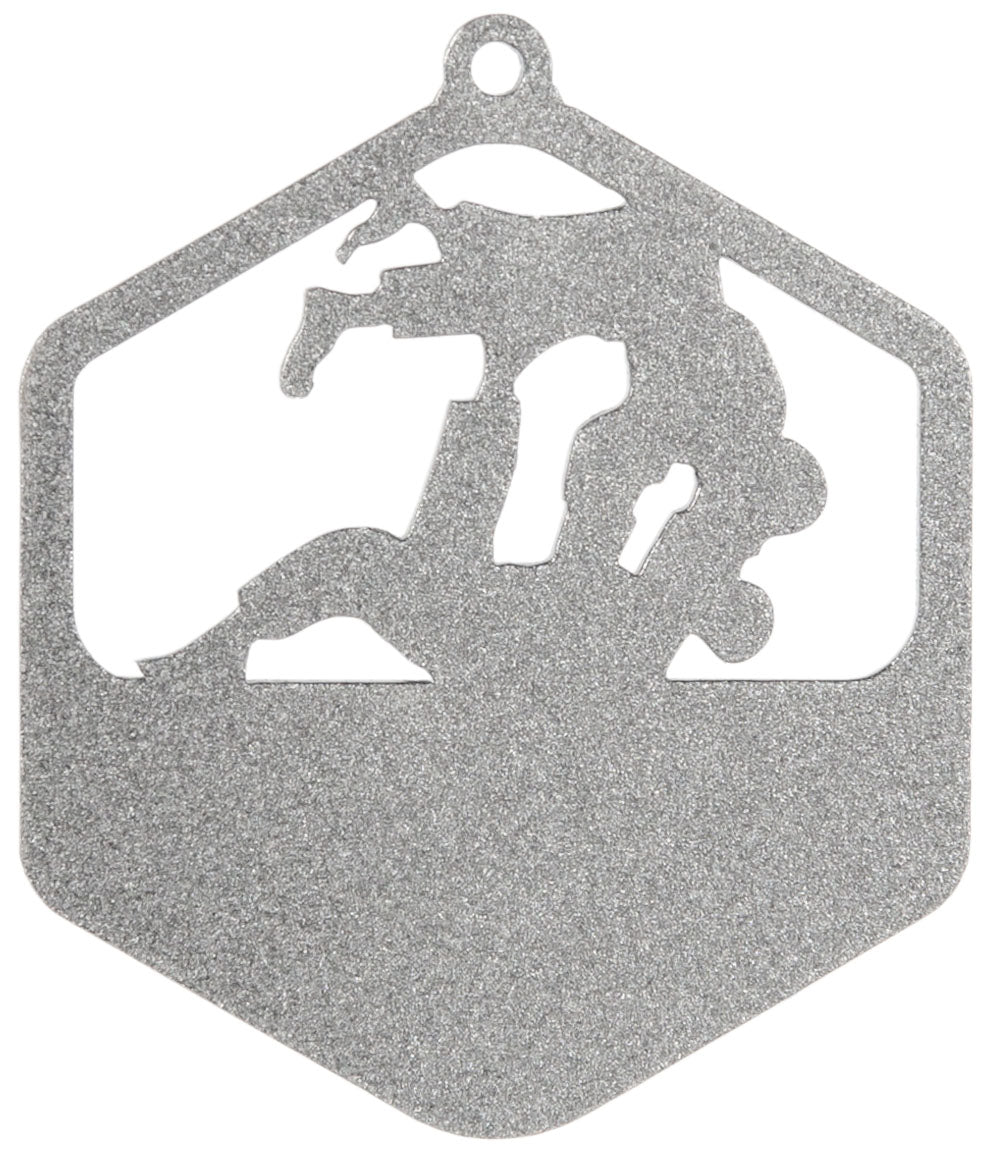 MEDALLA DE METAL HEXAGONAL