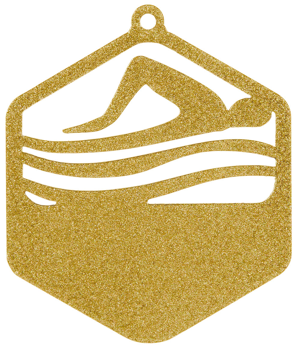 MEDALLA DE METAL HEXAGONAL