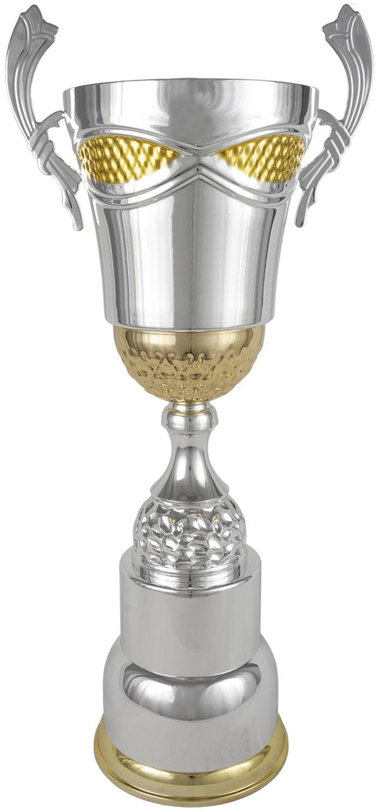 COPA PLATEADA CON DETALLE DORADO "BIG SIZE"