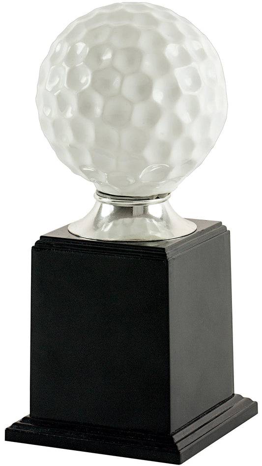 TROFEO PELOTA DE GOLF EN  PEANA DE PVC
