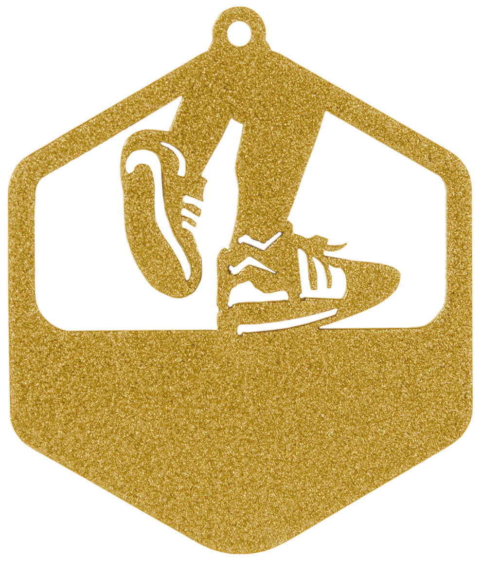 MEDALLA DE METAL HEXAGONAL