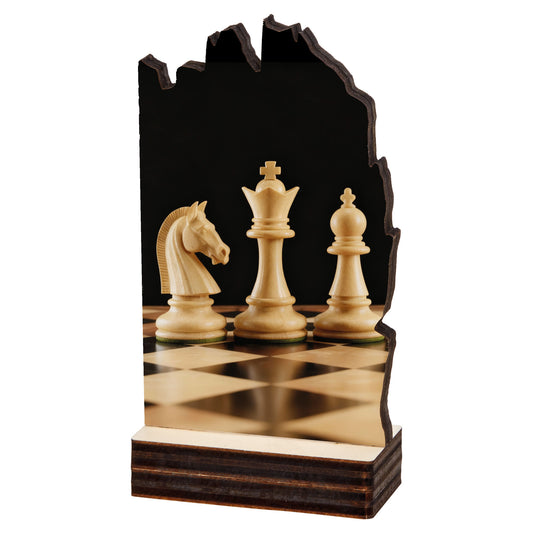 TROFEO AJEDREZ DE MADERA