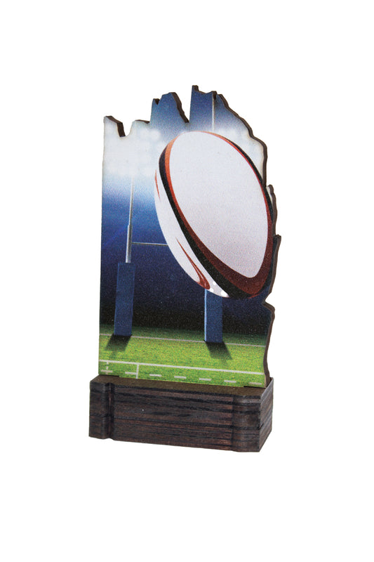 TROFEO DE MADERA RUGBY
