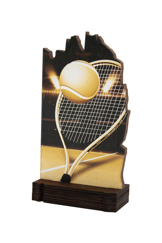 TROFEO TENIS DE MADERA