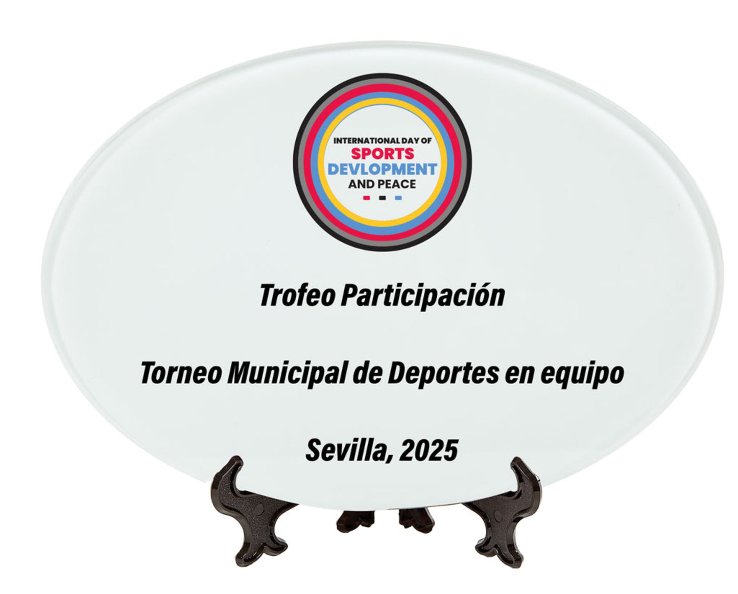 PLACA CRISTAL OVALADA