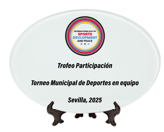 PLACA CRISTAL OVALADA