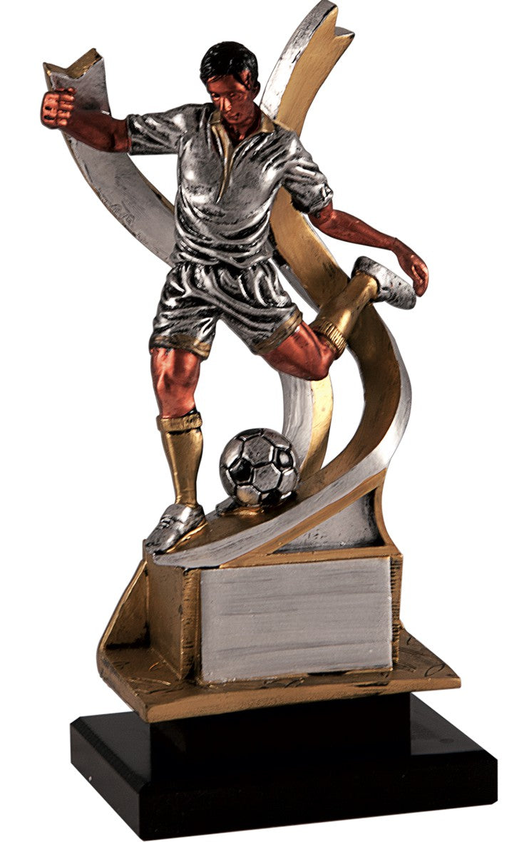 Trofeo fútbol - Jugador con acción de chutar