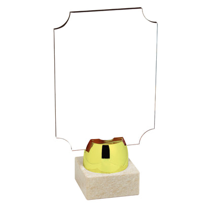 TROFEO DM RECTANGULO CON ESQUINA ROMO