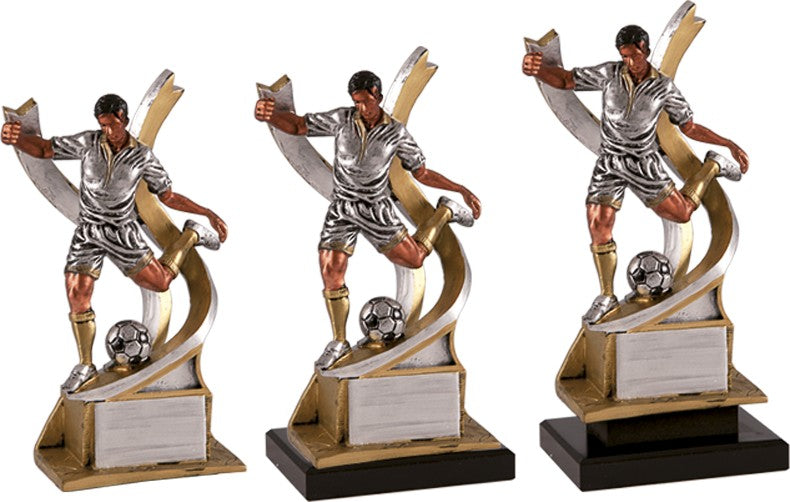 Trofeo fútbol - Jugador con acción de chutar