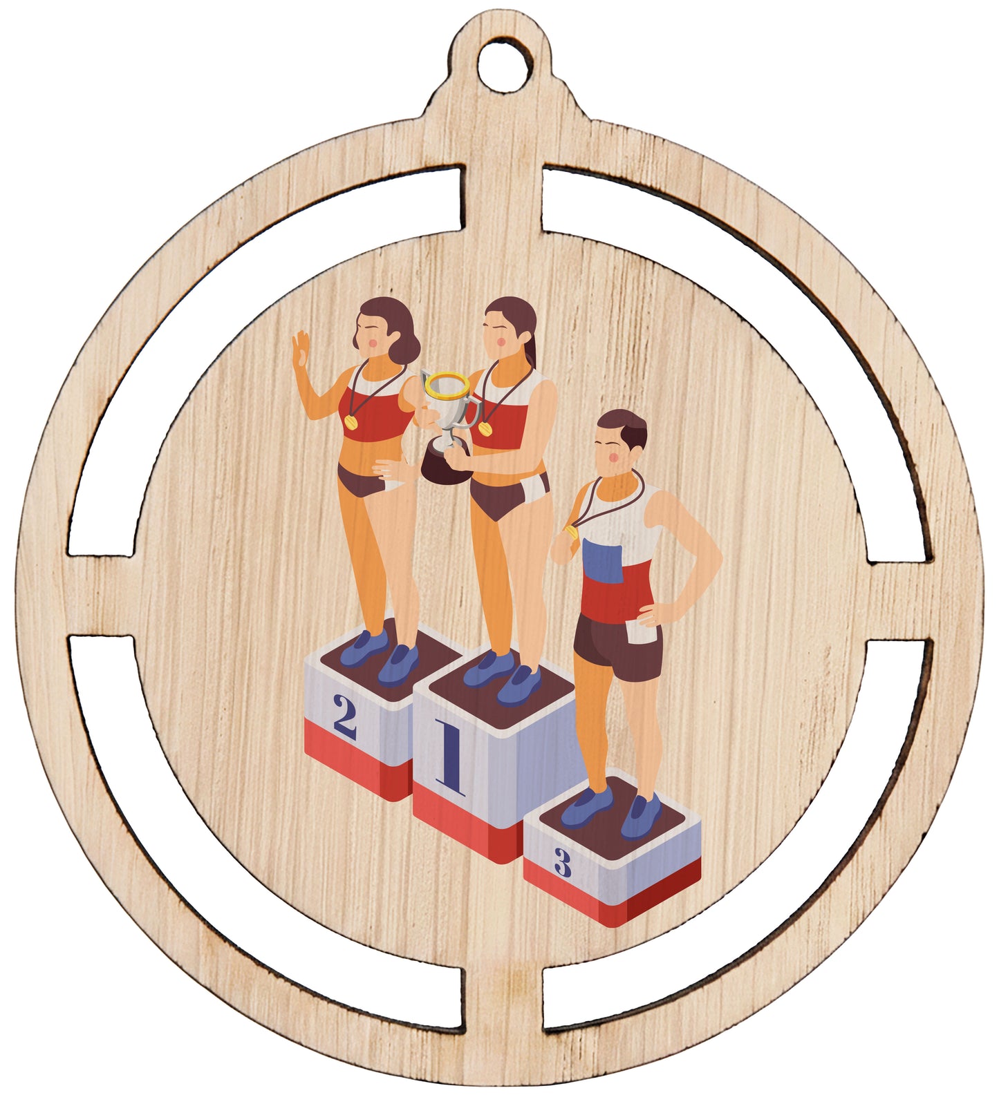 MEDALLA DE MADERA CIRCULAR