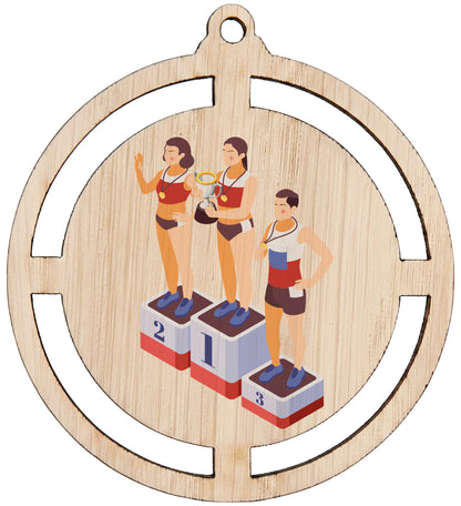 MEDALLA DE MADERA CIRCULAR