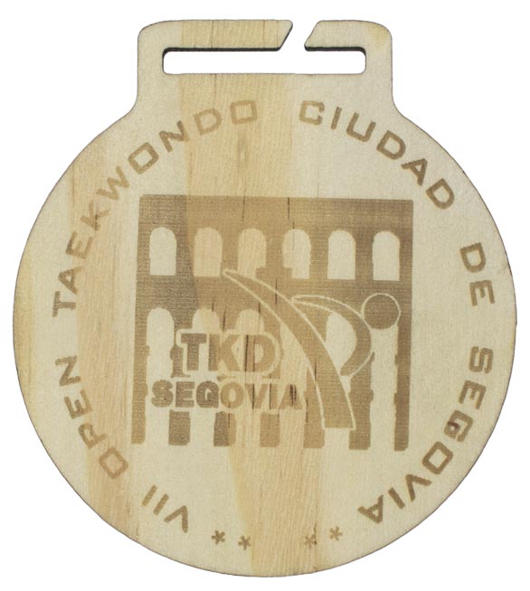 MEDALLA DE MADERA CIRCULAR