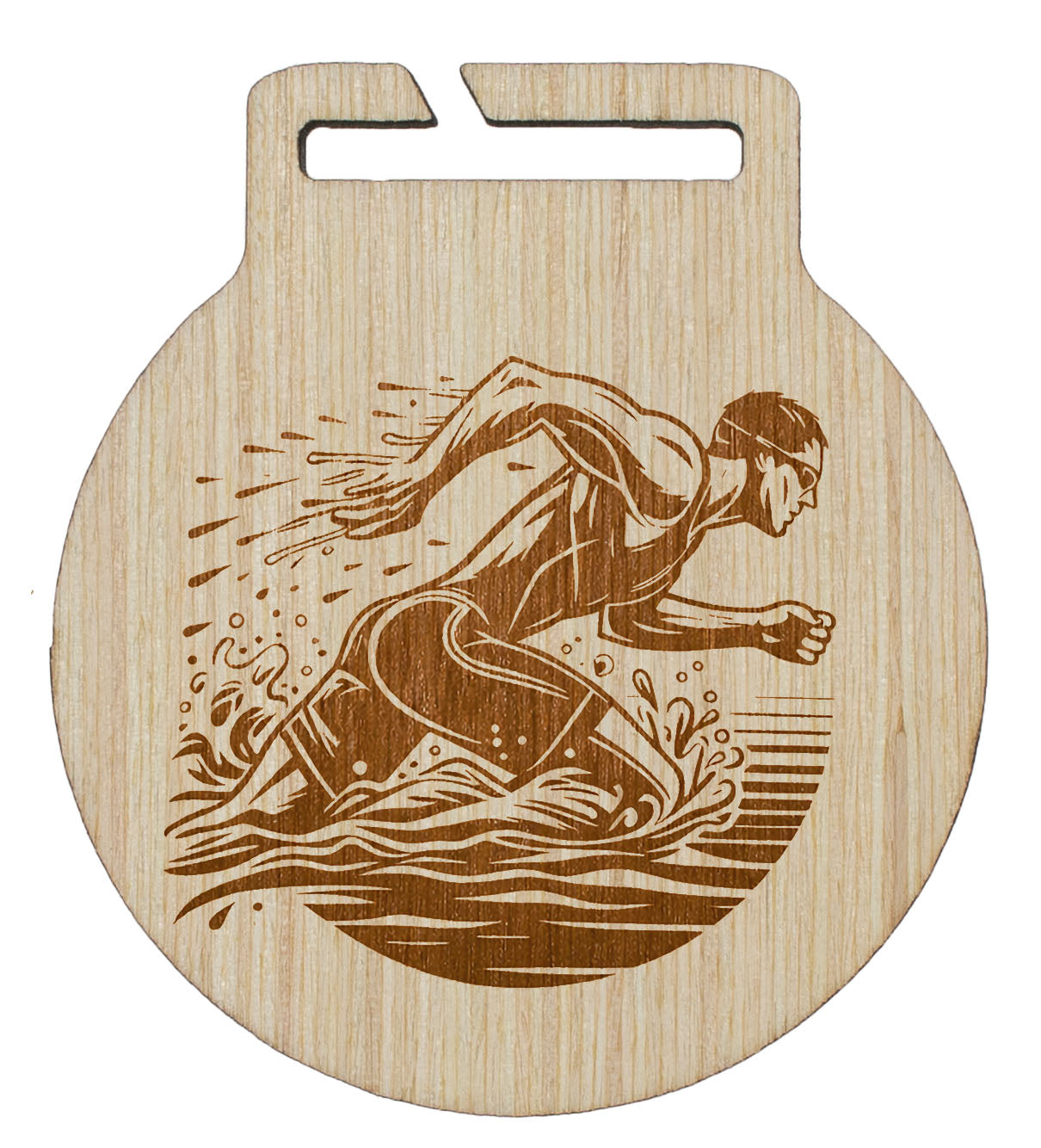 MEDALLA DE MADERA CIRCULAR
