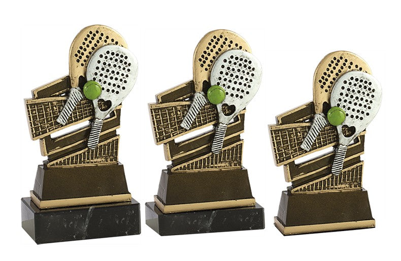 TROFEO PÁDEL DE RESINA DOS RAQUETAS