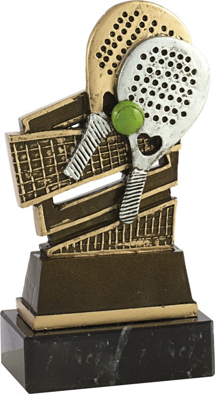 TROFEO PÁDEL DE RESINA DOS RAQUETAS