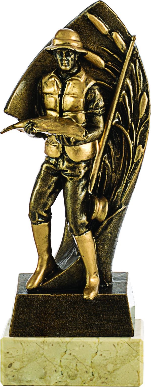 TROFEO FIGURA PESCADOR DORADO