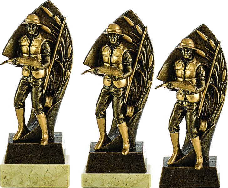 TROFEO FIGURA PESCADOR DORADO